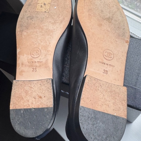 CHANEL BALLERINES Woman's Black and Silver Flats - Picture 4 of 4